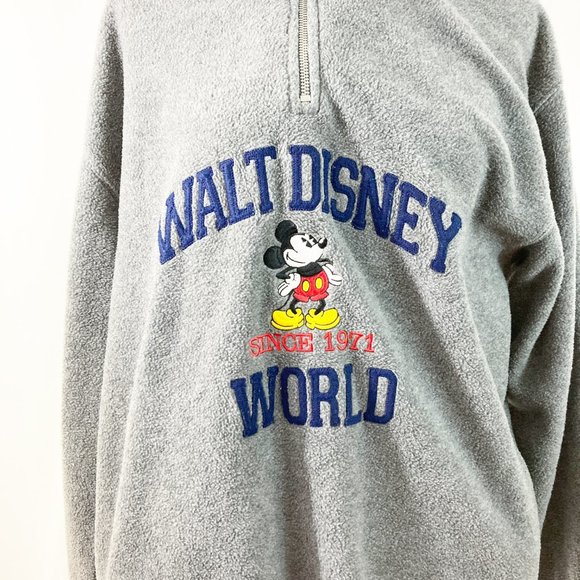 Walt Disney World Embroidered Fleece Quarter Zip Size M - Picture 4 of 7